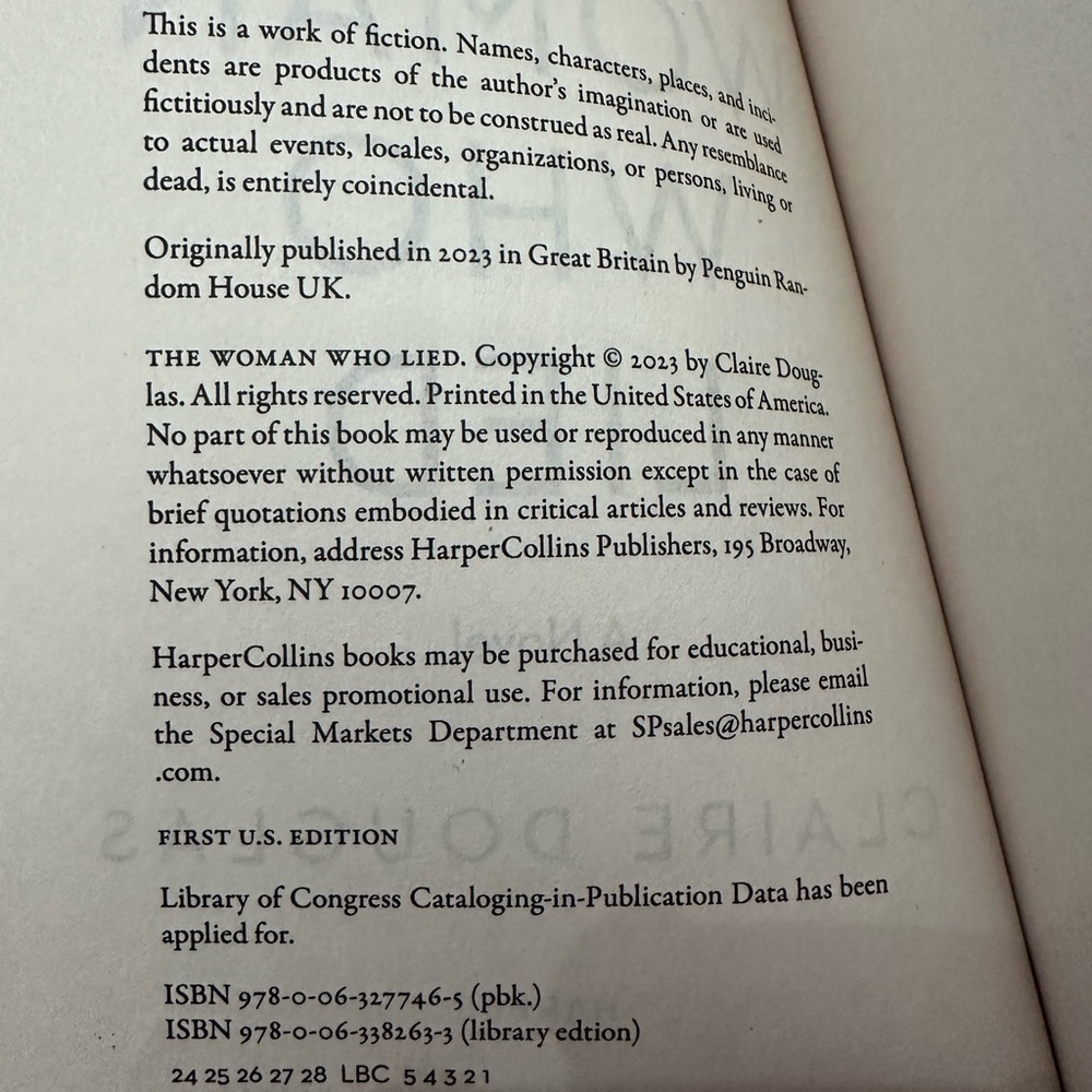 The Woman Who Lied by Claire Douglas Paperback Book Adult Fiction Thriller - Picture 5 of 16